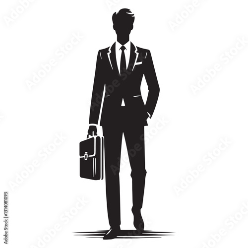 Relentless Lawyer silhouette, fighting tirelessly for clients - Lawyer illustration - Minimalist Lawyer vector - Profession silhouette
