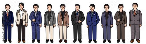 フォーマルな服装の男性セット　Formal attire men set　卒業式　卒園式　保護者　親	
