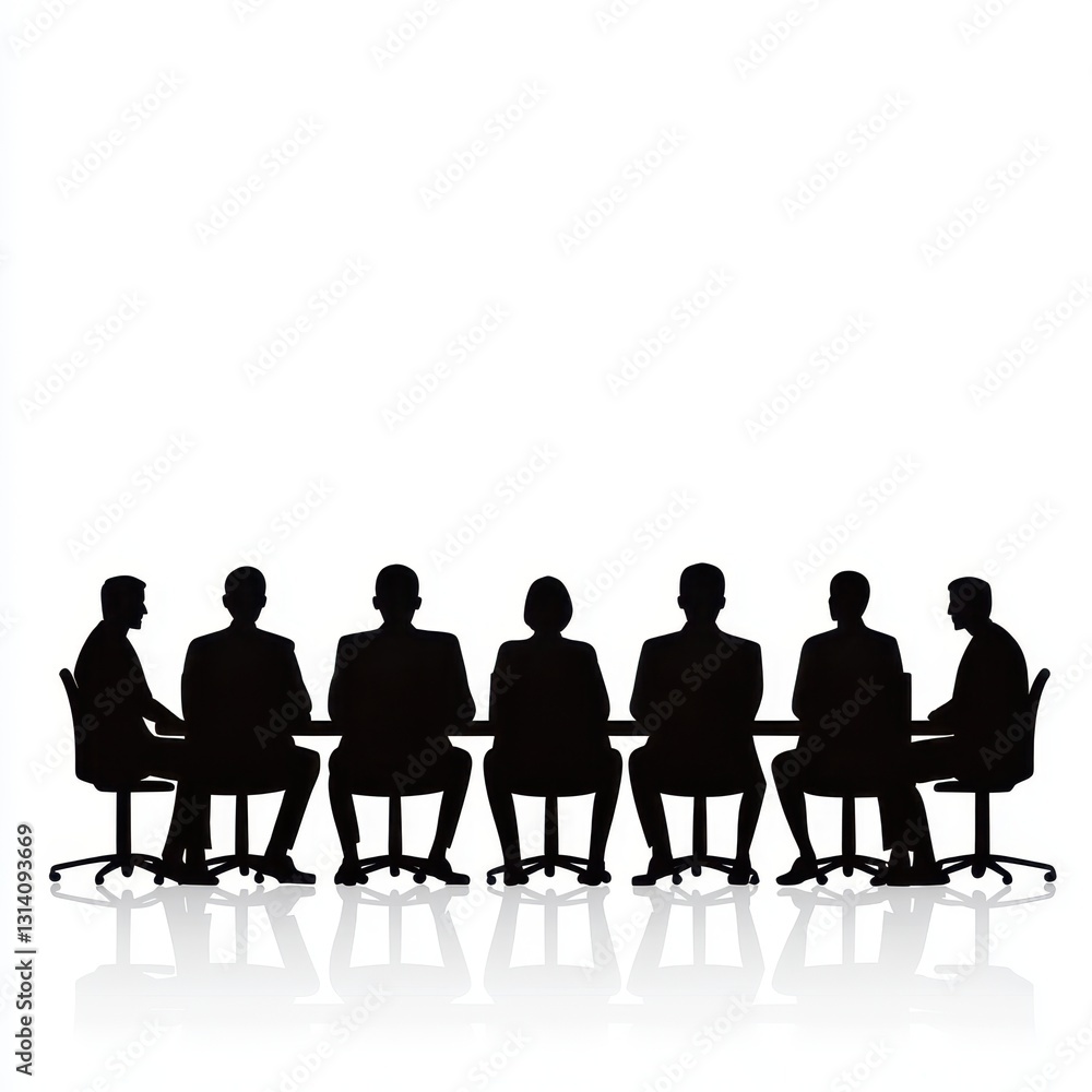 Group of diverse individuals sitting around a table engaged in government relations meeting for collaborative discussions Group of diverse individuals sitting around a table engaged in government relations meeting for collaborative discussions