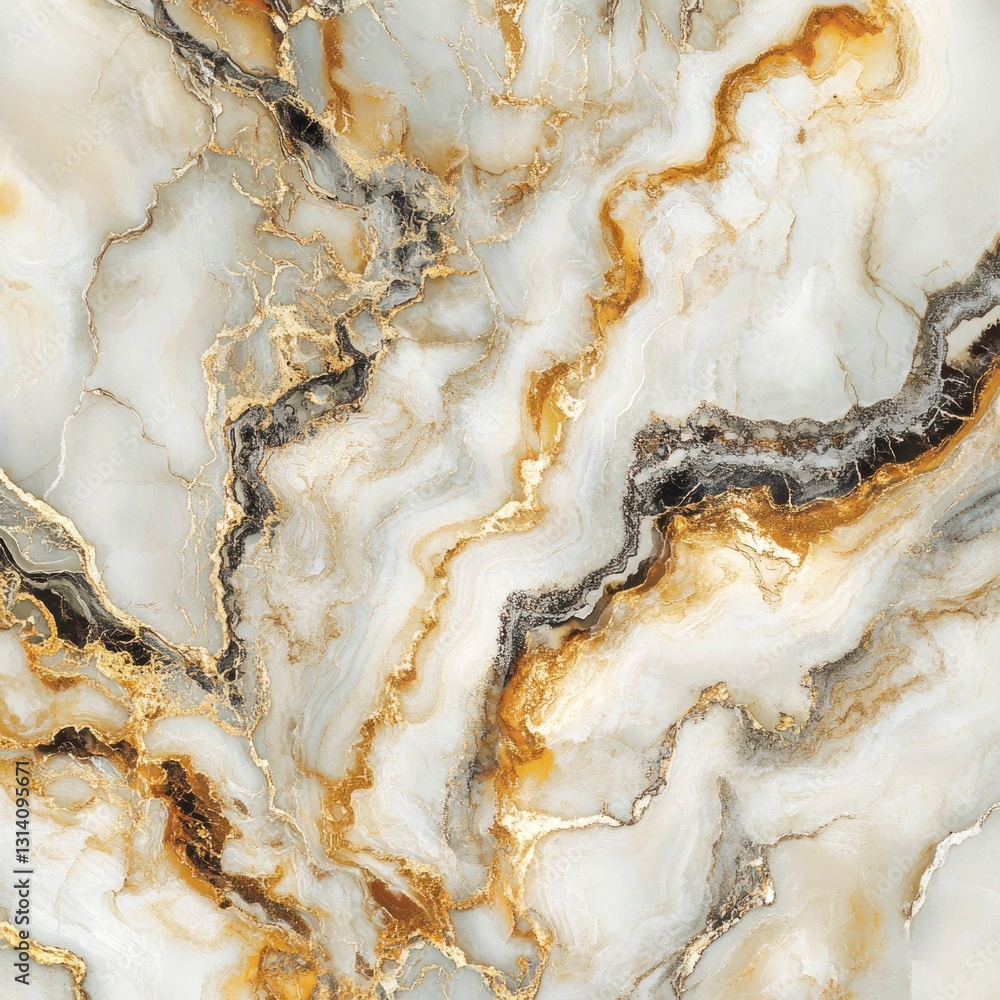 Fototapeta premium Abstract gold and grey marble texture.