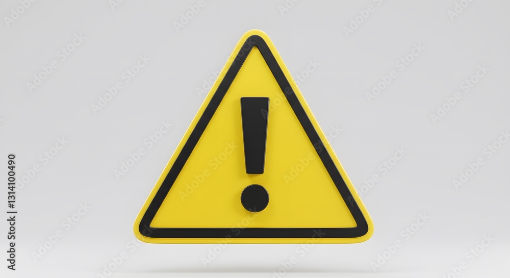 yellow warning sign on white background yellow warning sign on white background