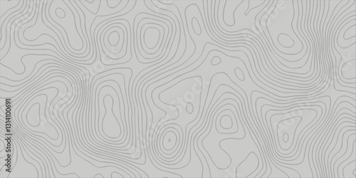 Topographic Contour Map Illustration Incorporating Dynamic Wave Curves, Geographic Grid Mapping, and Detailed Mountain Relief Depictions