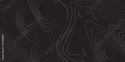 Abstract Contour Mapping Featuring Fluid Wave Curves, Elevation Lines, and Seamless Topographic Patterns for a Modern Cartography Style
