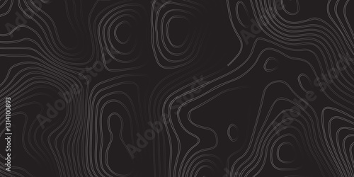 Abstract Contour Mapping Featuring Fluid Wave Curves, Elevation Lines, and Seamless Topographic Patterns for a Modern Cartography Style
