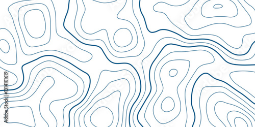 Seamless Topographic Contour Lines Pattern Featuring Abstract Geographic Mapping with Detailed Mountain Relief Representation