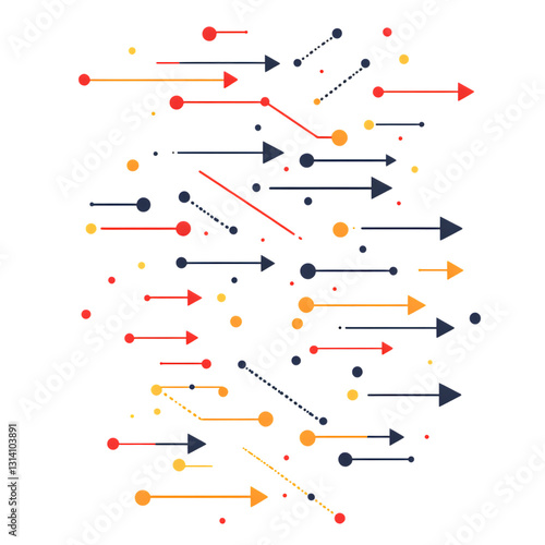 colorful arrows collection isolated on transparent background