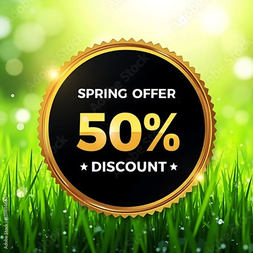 Spring 50% Off Offer on a Lush Green Lawn