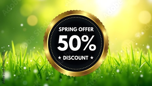 Spring 50% Off Offer on a Lush Green Lawn