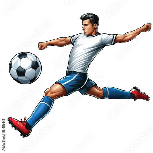 soccer player with ball