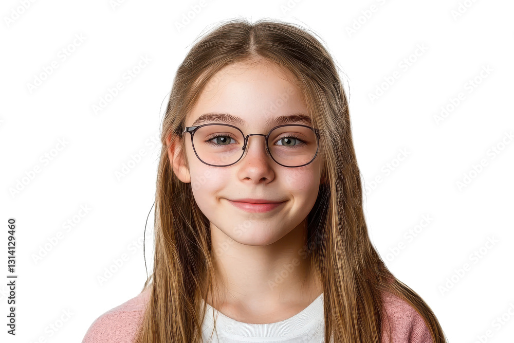 girl with glasses on transparent background girl with glasses on transparent background