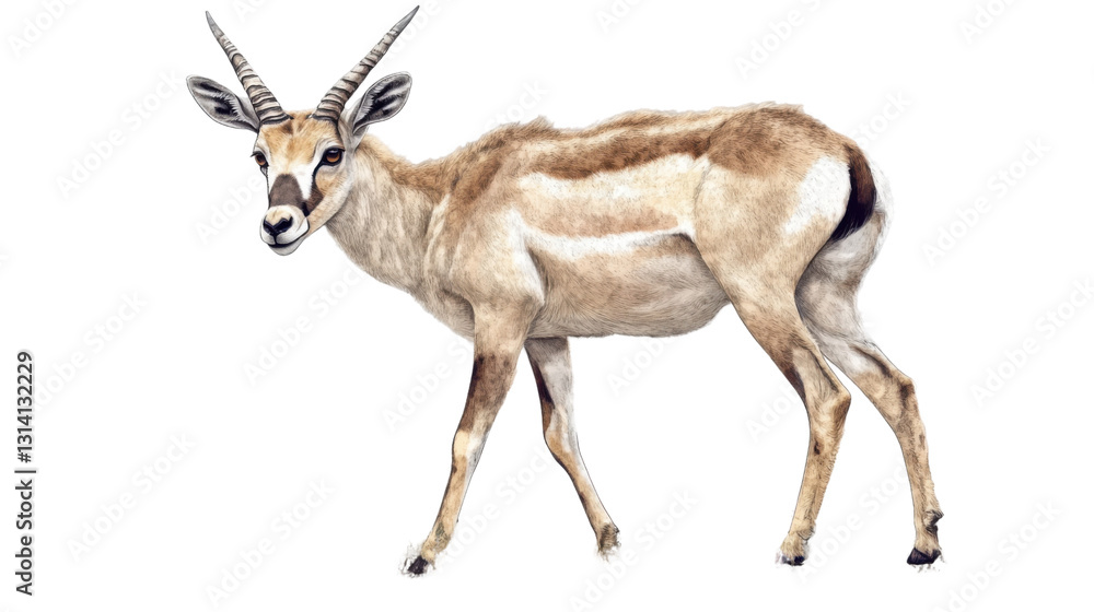 Obraz premium antelope isolated on white background