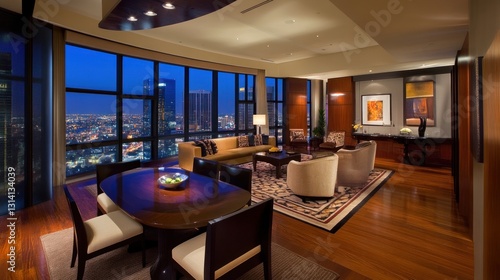 Luxury Penthouse Apartment Night View Cityscape