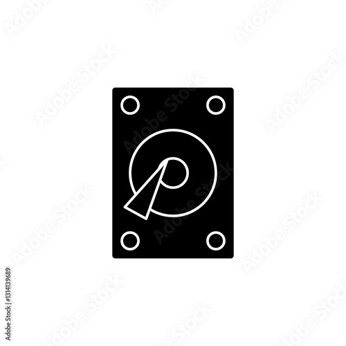 Hard disk glyph icon