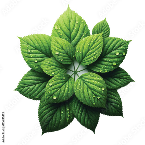 Waterdrop leaves vector