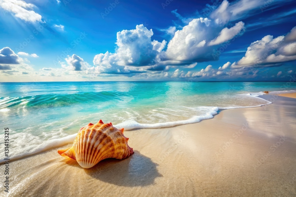 Sun-drenched sand, tranquil ocean, seashells scattered: an aerial beach paradise. Sun-drenched sand, tranquil ocean, seashells scattered: an aerial beach paradise.