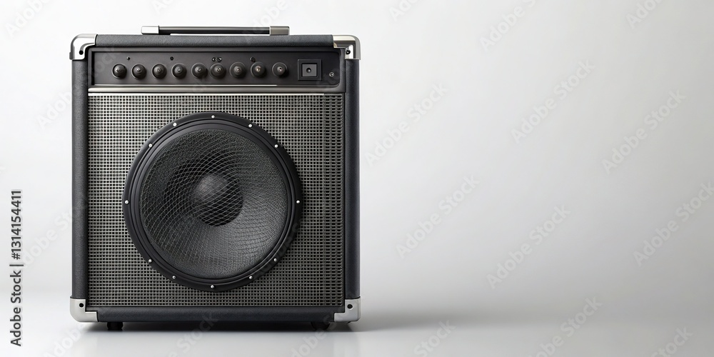 Fototapeta premium Eco-Friendly Bass Amplifier: Sustainable Music Equipment Top View
