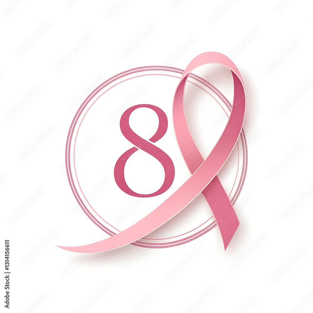 Obraz premium breast cancer ribbon vector illustration