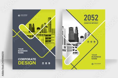 City Background Business Book Cover Design Template