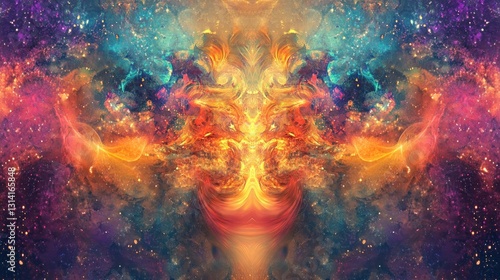 Wallpaper Mural Cosmic Dance: A Symphony of Nebulae and Celestial Fire Torontodigital.ca