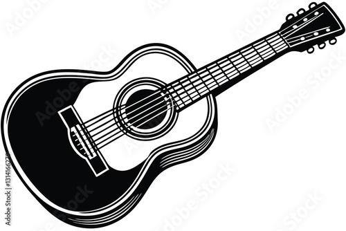 guitar silhouette vector clipart