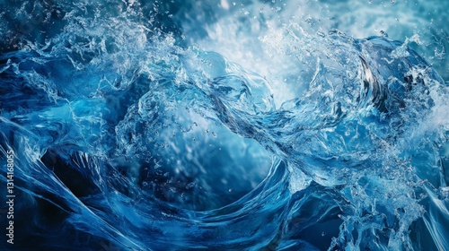 Wallpaper Mural Captivating Blue Swirling Water Texture for Background Design Torontodigital.ca