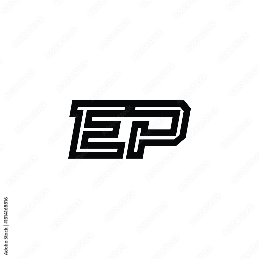 EP monogram logo design letter text name symbol monochrome logotype alphabet character simple logo EP monogram logo design letter text name symbol monochrome logotype alphabet character simple logo