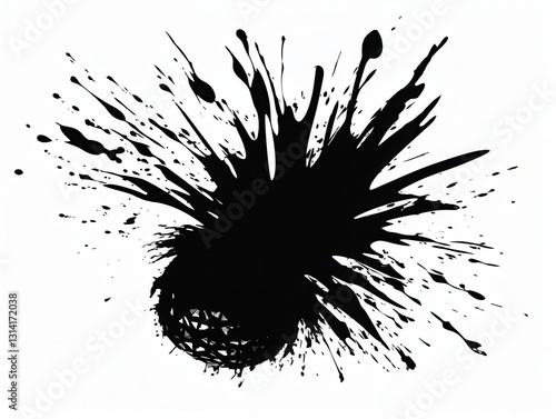 Wallpaper Mural pineapple graffiti silhouette, ananas grunge icon, spray wall art symbol, grafitti tag isolated Torontodigital.ca