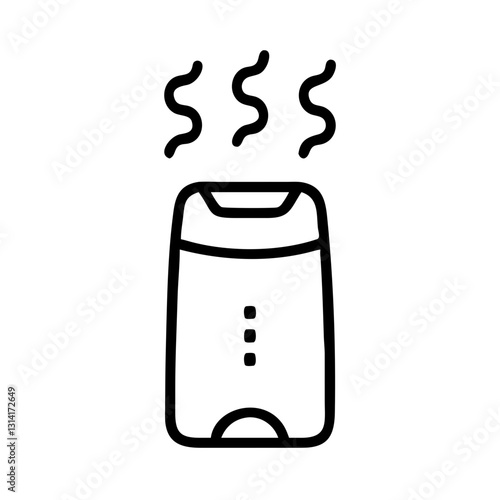 Line icon of an air purifier on a transparent background for allergy prevention concepts
