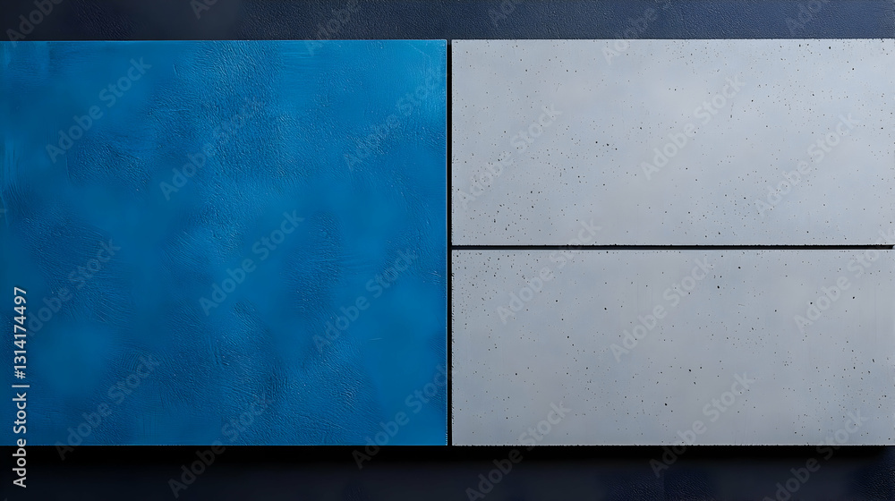 Blue and Grey Textured Surfaces Split Screen Background Contrast with Dark Edges for Modern Design Template Blue and Grey Textured Surfaces Split Screen Background Contrast with Dark Edges for Modern Design Template