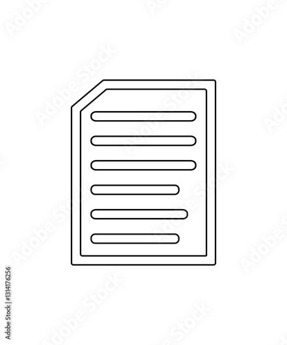 Document icon in thin outline