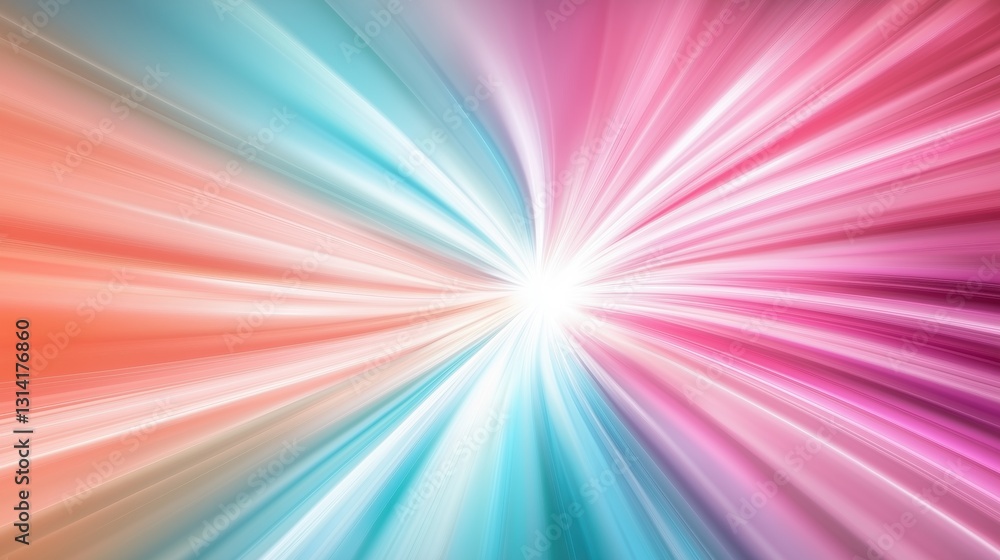 Fototapeta premium Radiant colors swirl in vibrant patterns creating a mesmerizing abstract visual effect in bright shades of blue, pink, and orange