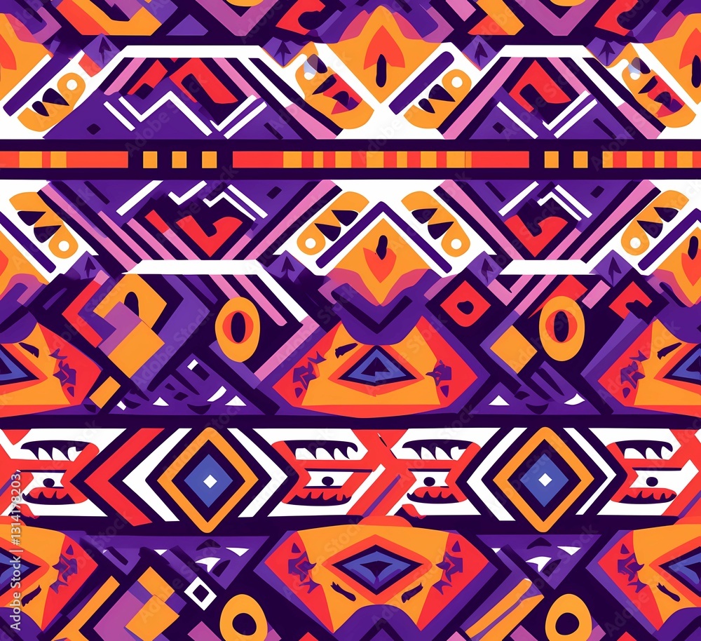 a digital illustration of Aztec patterns a digital illustration of Aztec patterns