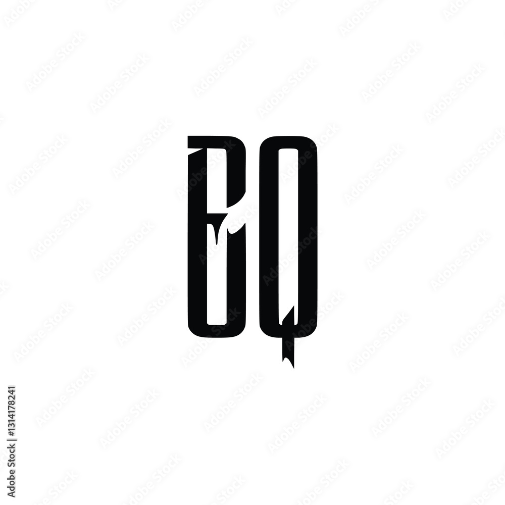 EQ monogram logo design letter text name symbol monochrome logotype alphabet character simple logo EQ monogram logo design letter text name symbol monochrome logotype alphabet character simple logo