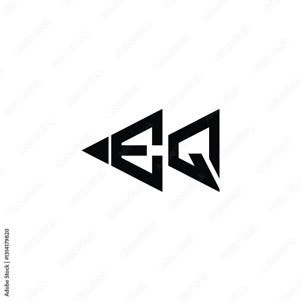EQ monogram logo design letter text name symbol monochrome logotype alphabet character simple logo EQ monogram logo design letter text name symbol monochrome logotype alphabet character simple logo