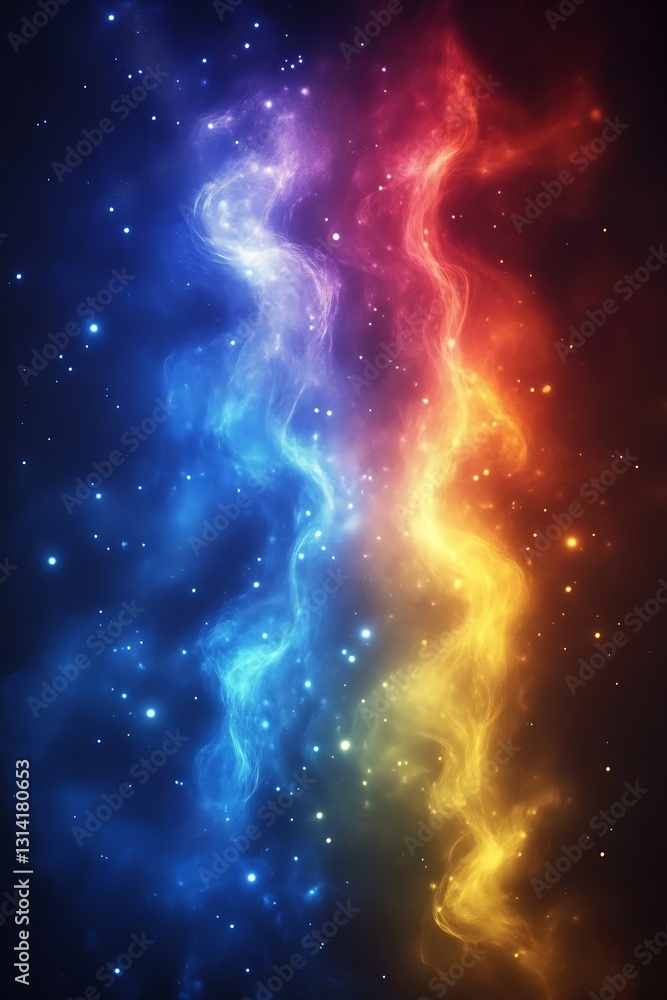 Abstract cosmic nebula with vibrant colors. Abstract cosmic nebula with vibrant colors.
