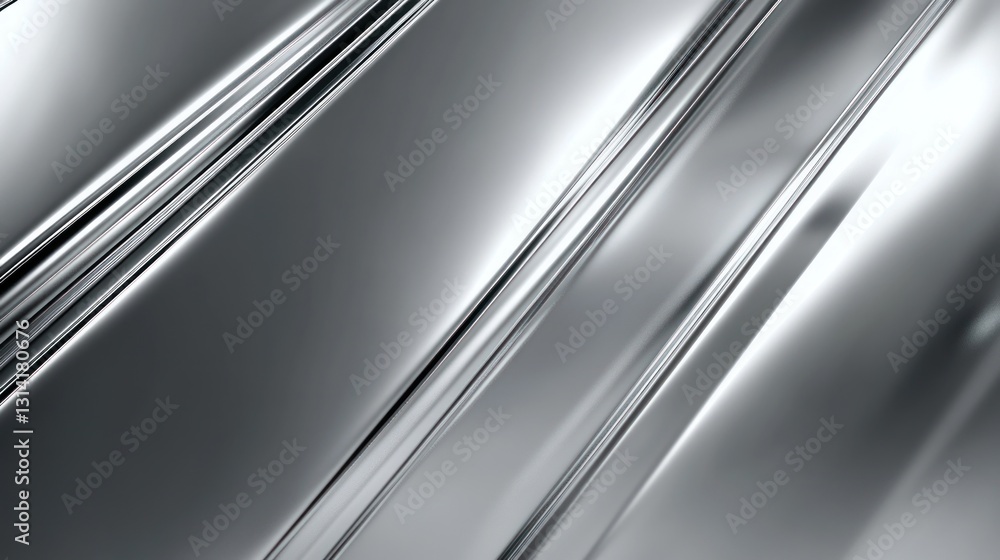 Abstract Silver Metallic Texture: Diagonal Lines and Gleaming Surface Abstract Silver Metallic Texture: Diagonal Lines and Gleaming Surface
