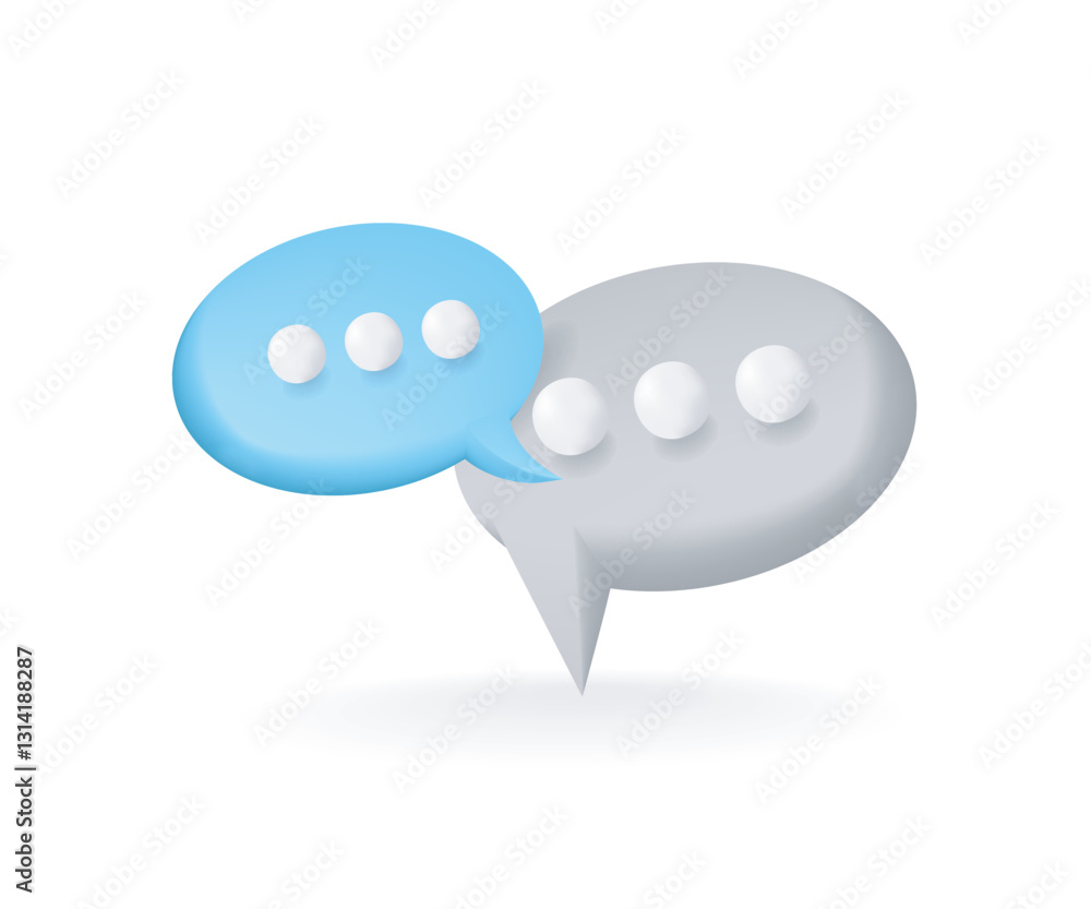 speech bubble chatting vector 3d concept speech bubble chatting vector 3d concept