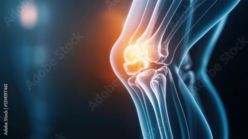 Knee joint anatomy and health insights medical imaging detailed study clinical environment close-up view human biology