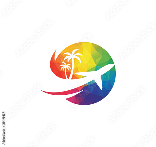 Free Download Airplane world travel agency logo. Flight plane trip globe vector. - GFXLoad