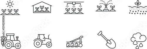 Modern Farming and Agriculture, Machinery, Irrigation, and Sustainable Cultivation.