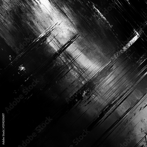 Dark Scratched Texture High Contrast Abstract Grunge Background