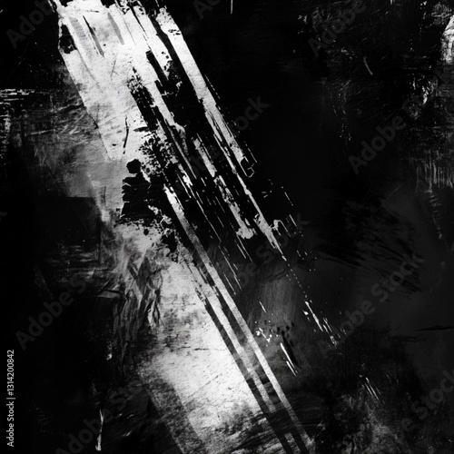 Dark Scratched Texture High Contrast Abstract Grunge Background