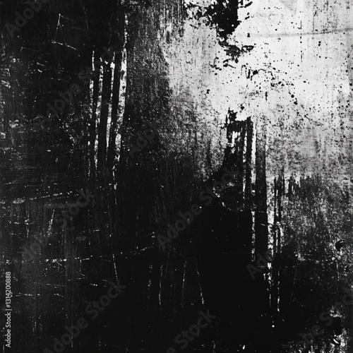 Dark Scratched Texture High Contrast Abstract Grunge Background