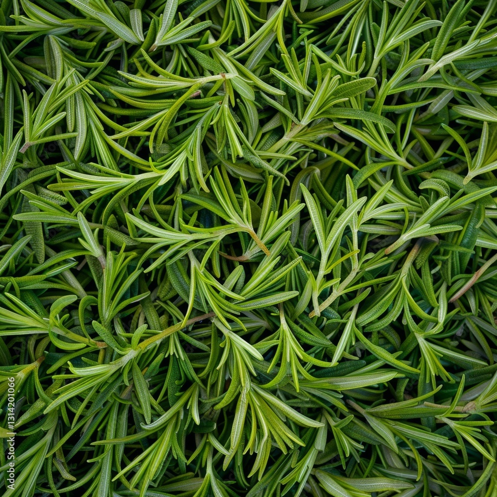 Fresh rosemary twig texture background, green rosemary sprig pattern, seasoning twigs banner Fresh rosemary twig texture background, green rosemary sprig pattern, seasoning twigs banner