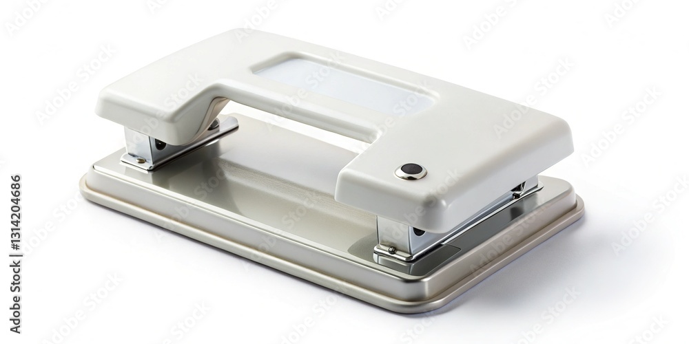 Overhead View of Hole Punch on White Background - Office Supplies Stock Photo Overhead View of Hole Punch on White Background - Office Supplies Stock Photo