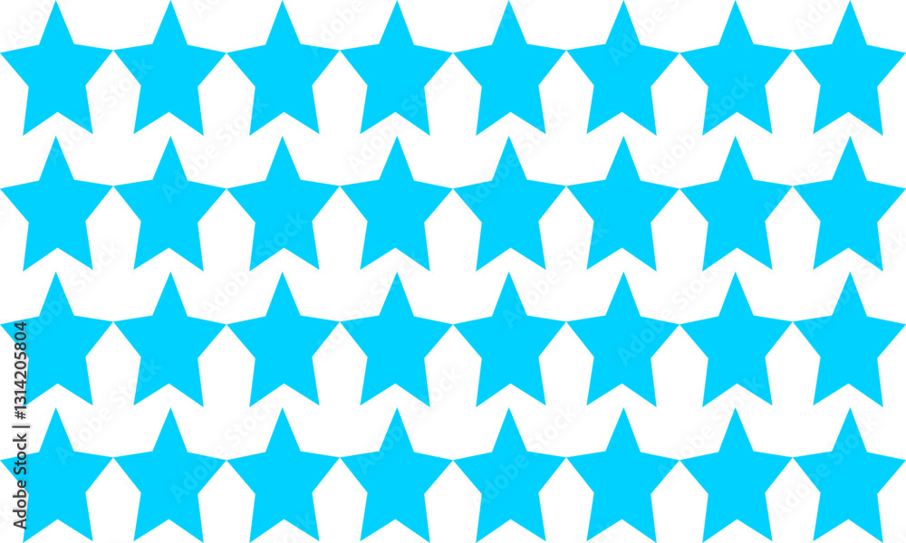 Fototapeta premium Abstract Seamless geometric pattern with light green blue stars background. Vector illustration, repeat star pattern design for fabric printing, star patter