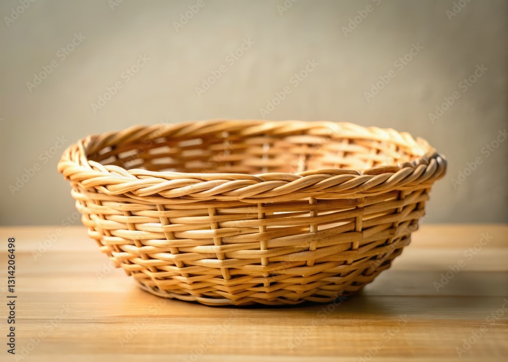 Rustic charm: Empty woven baskets, natural textures, beige and brown hues, handcrafted rattan and wicker. Rustic charm: Empty woven baskets, natural textures, beige and brown hues, handcrafted rattan and wicker.