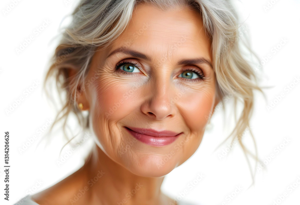Portrait of a smiling Caucasian senior woman looking at camera Portrait of a smiling Caucasian senior woman looking at camera