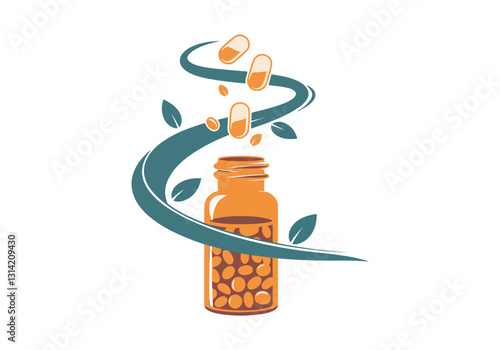 Vector Illustrations for World Homeopathy Day – Herbal Remedies, Homeopathic Bottles, Natural Healing, Icon Designs for Social Media, T-Shirts, Stickers, Posters, Print Cards & Animated GIFs