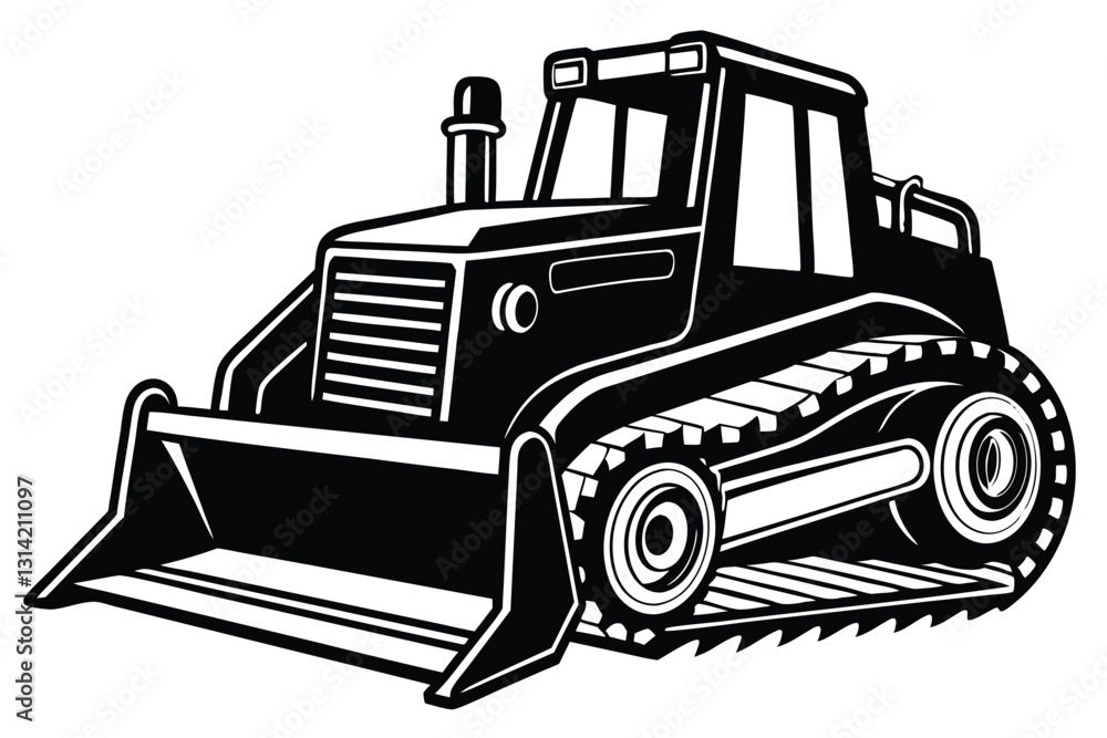 Naklejka premium Bulldozer design vector